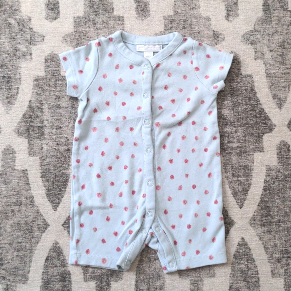 The Little White Company Baby Girl Snap Romper - Size 3-6 Months